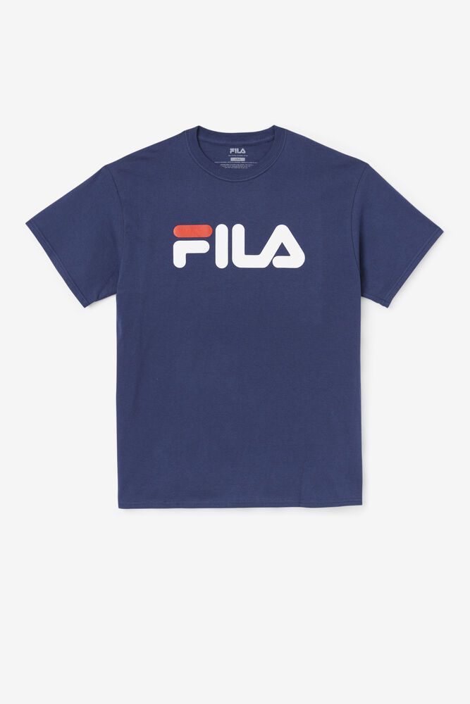 Fila T-Shirt Mens Navy - Logo - Philippines 1458069-ZB